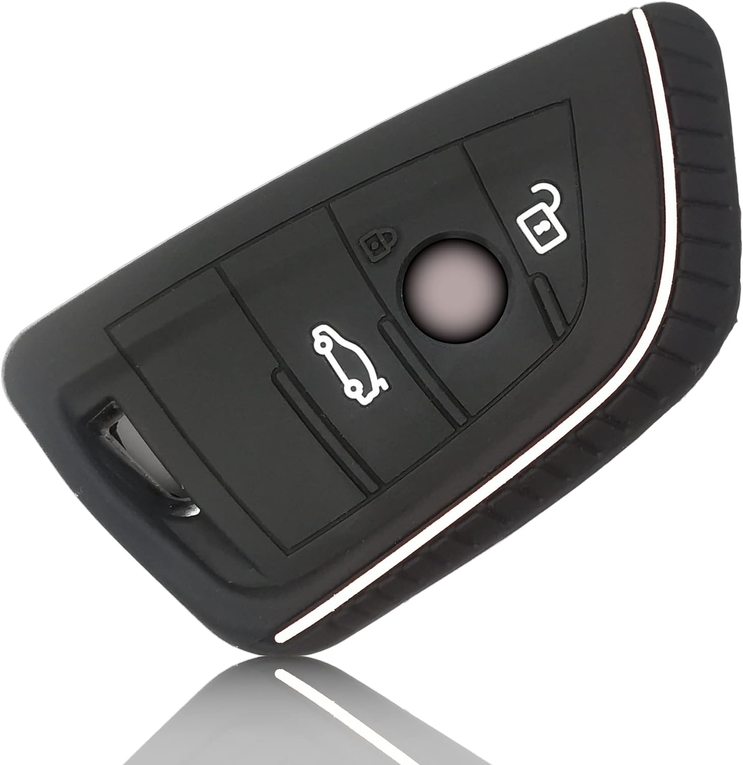 BMW kulcs szilikon tok 3 gombos Fehér