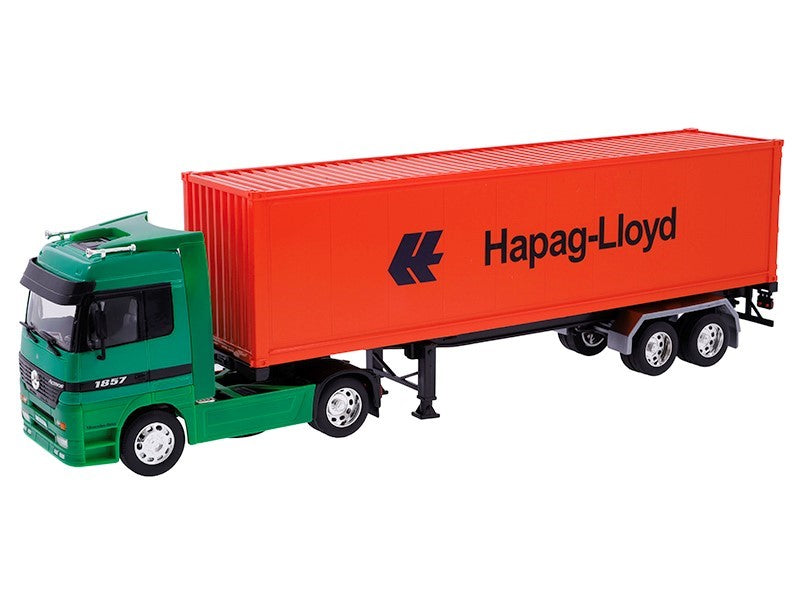 1:32 es modell Mercedes Benz Actros konténerrel zöld   narancssárga C12281MBAZP – kép 2