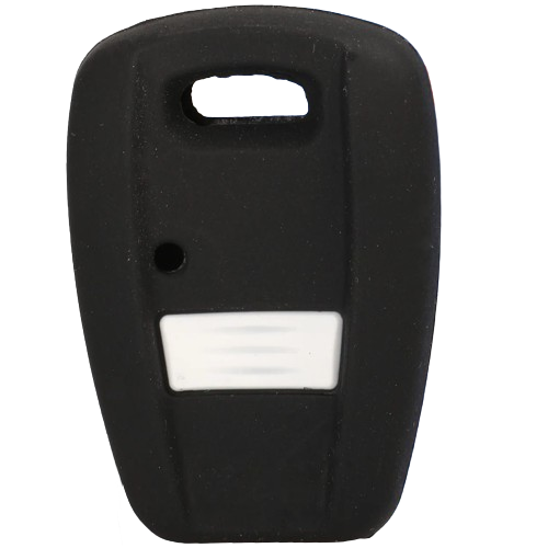 Fiat kulcs szilikon tok 1 gombos Fekete/fehér