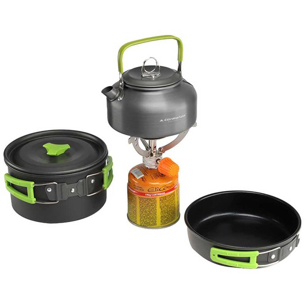 Hordozható kemping főzőkészlet - 15 részes