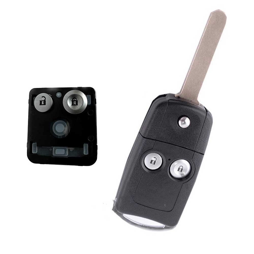 Fekete színű, 2 gombos Honda kulcs és kulcs gombsor.