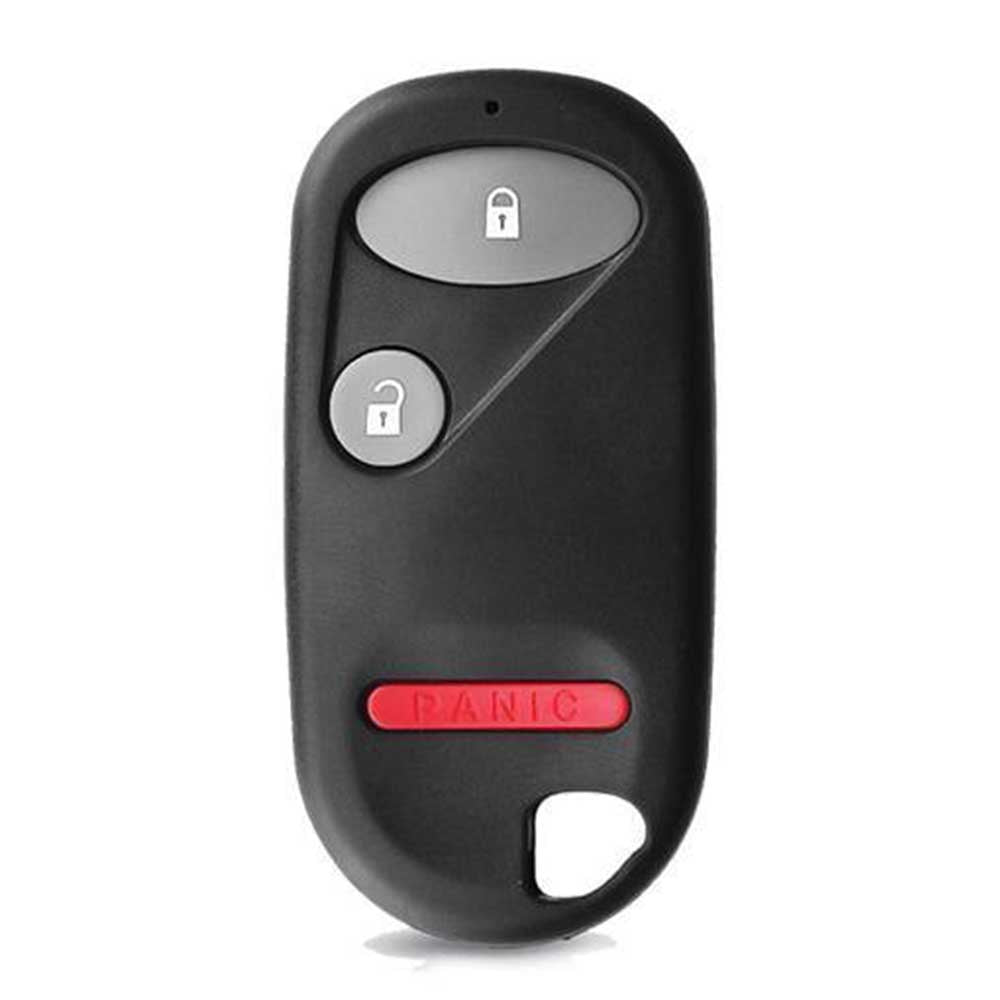 Fekete színű, 3 gombos Honda távirányítós kulcs, kulcsház.