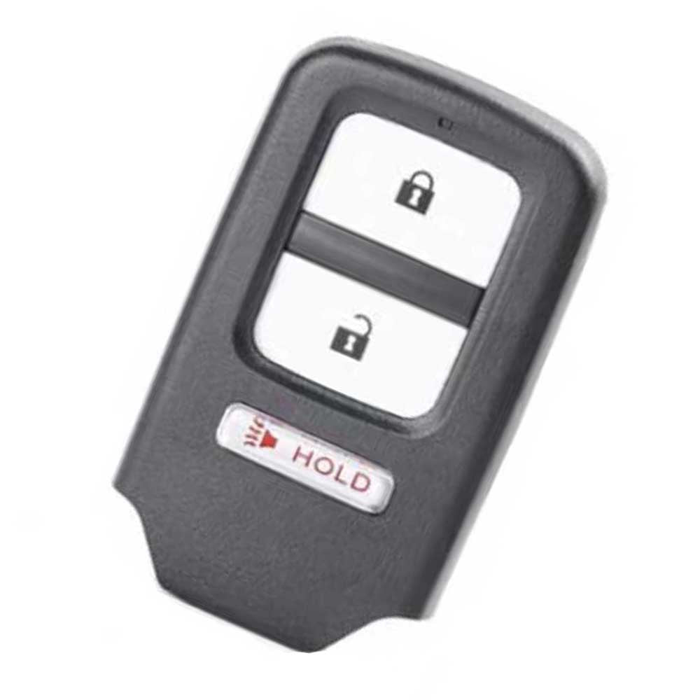 Fekete színű, 3 gombos Honda távirányítós kulcs, kulcsház.