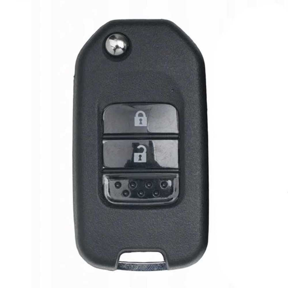 Fekete színű, 2 gombos Honda bicskakulcs.