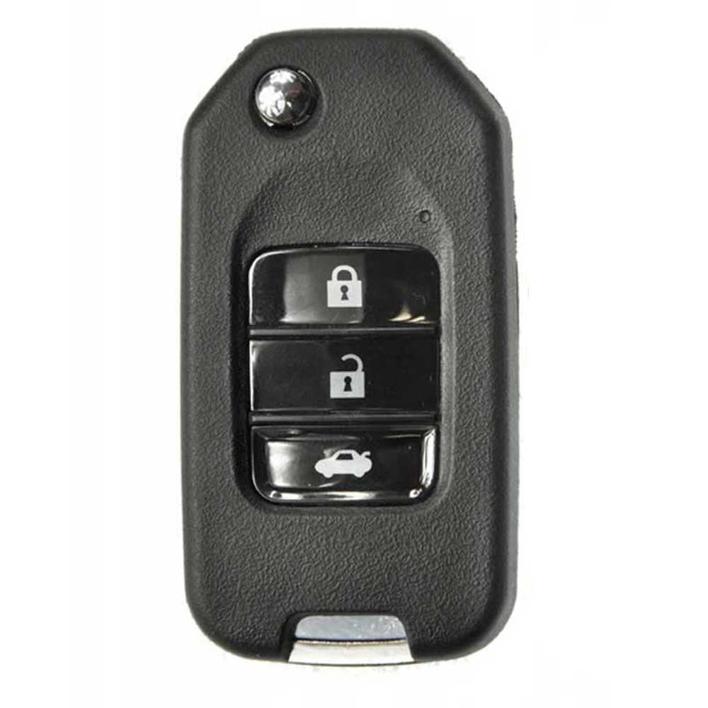 Fekete színű, 3 gombos Honda bicskakulcs.