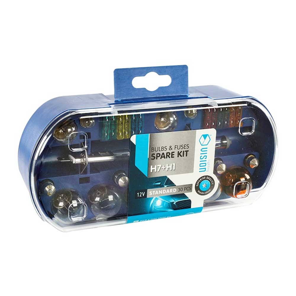 Izzó-és biztosíték készlet - H7+H1 / 12V