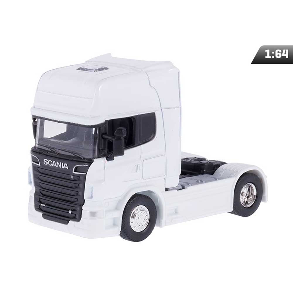 Scania V8 R730 kamion modell 1:64 fehér