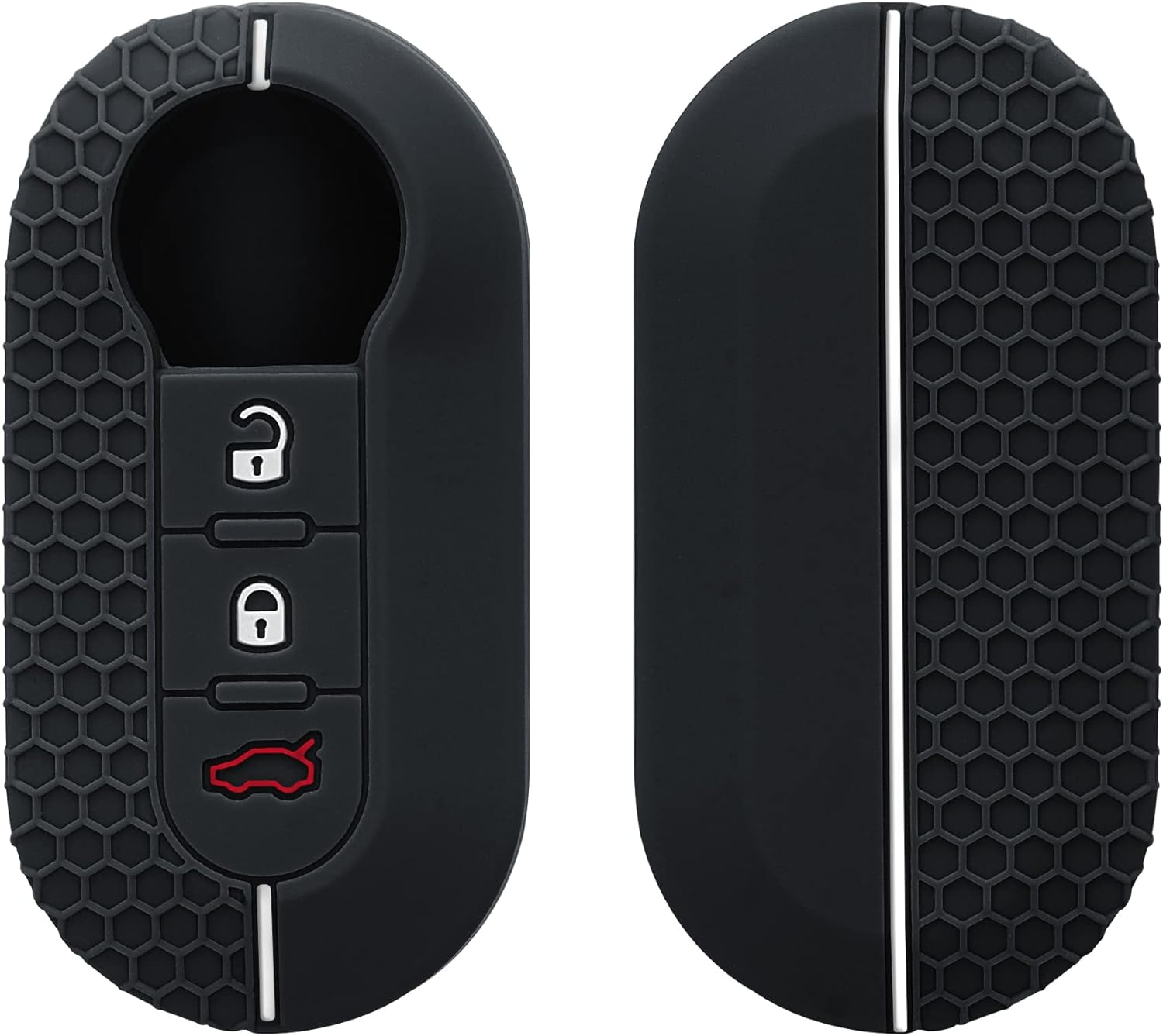 Lancia kulcs szilikon tok 3 gombos Fehér