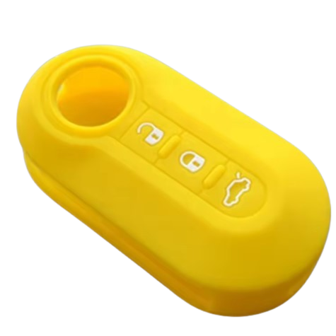 Lancia kulcs szilikon tok 3 gombos sárga