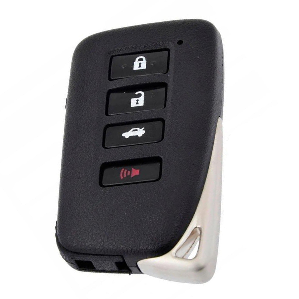 Fekete színű, 4 gombos Lexus kulcs, kulcsház.