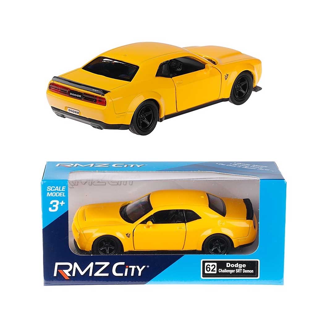 Dodge Challenger SRT modellautó 1:32 – RMZ, sárga