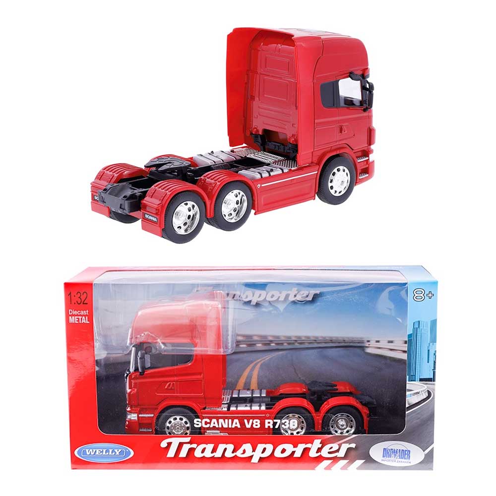 Scania V8 R730 nyergesvontató modell 1:32 – piros