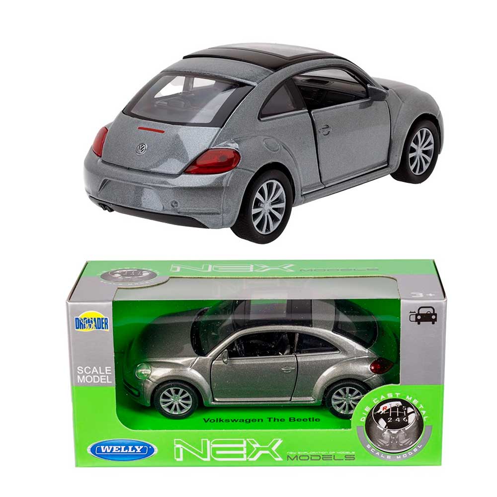 Volkswagen The Beetle modellautó 1:34 – szürke