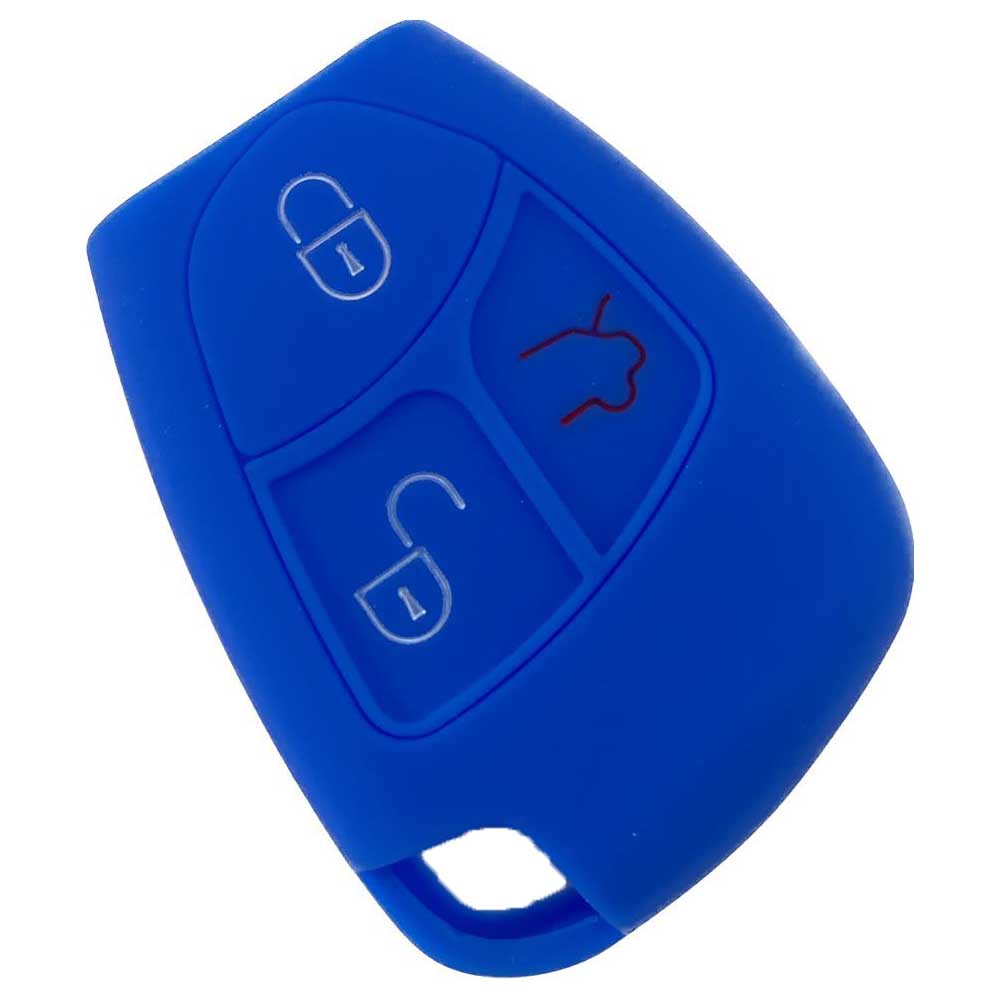 Mercedes szilikon tok 3 gombos kék színben