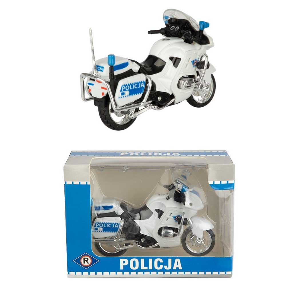 Motor modell – Rendőrségi motorkerékpár (1:18, fehér)