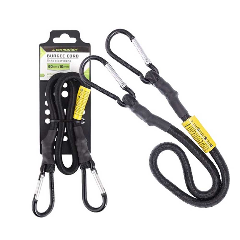 Rugalmas rögzítőkötél karabinerekkel – 10 mm x 60 cm