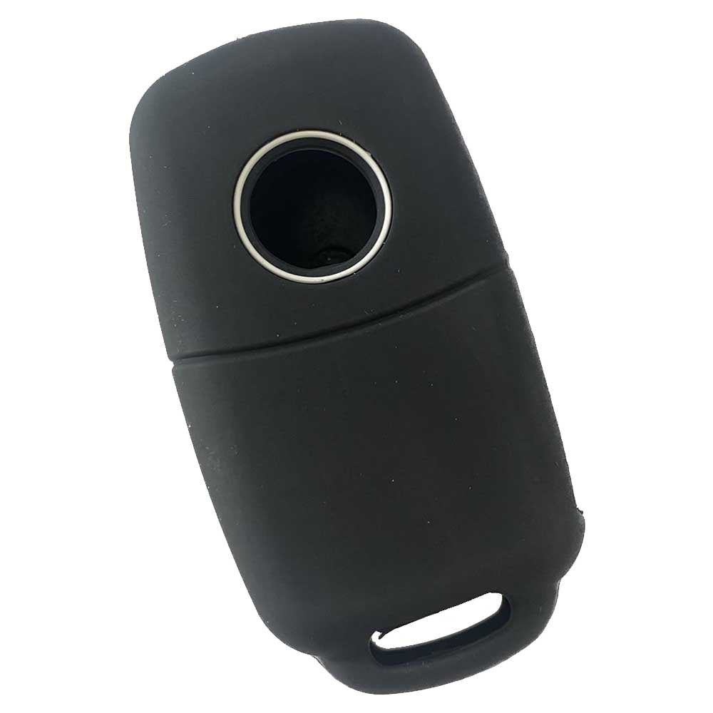 Skoda 2 gombos szilikon tok fekete színben