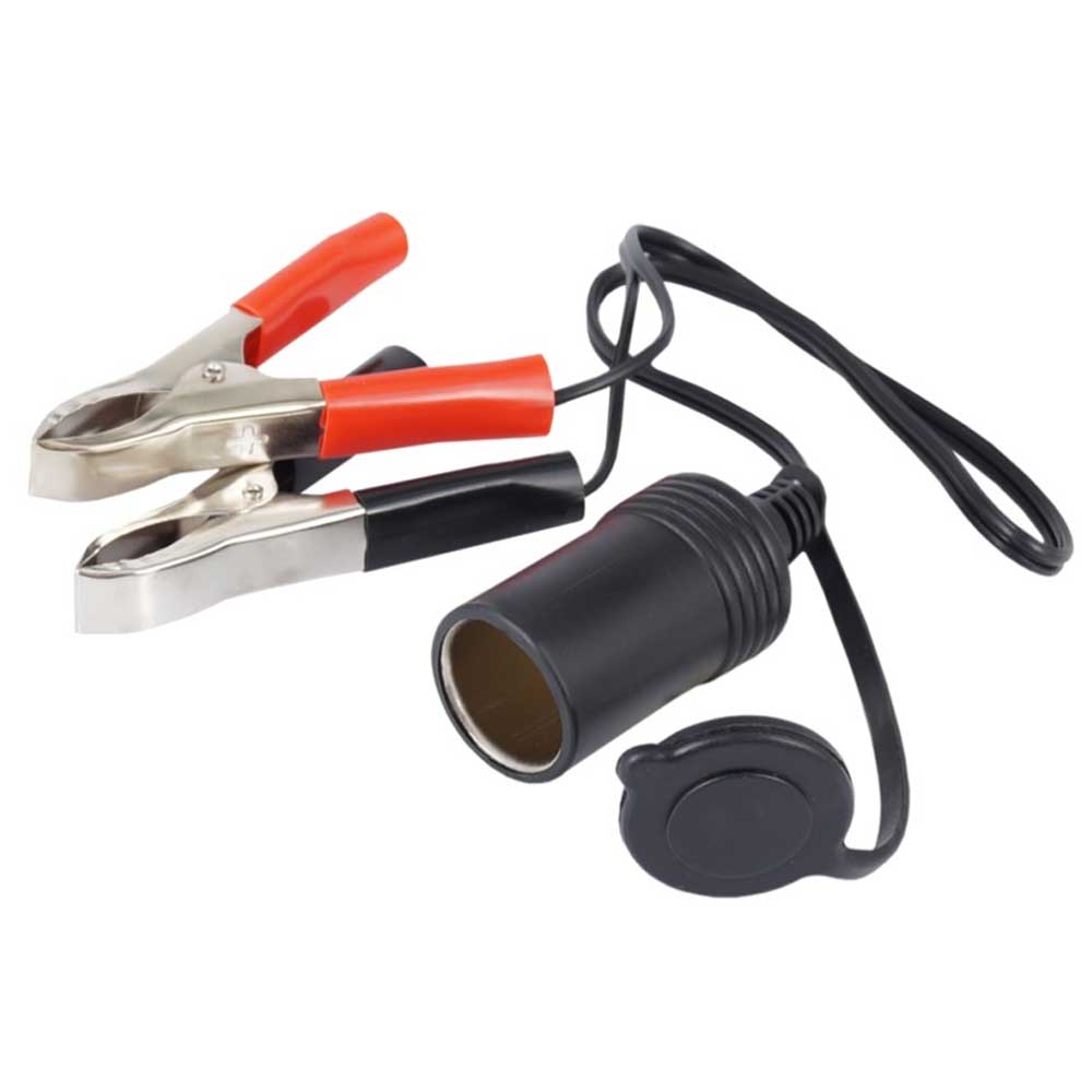 8A/12V teljesítményű, 40 cm hosszú szivargyújtó aljzat krokodilcsipesszel