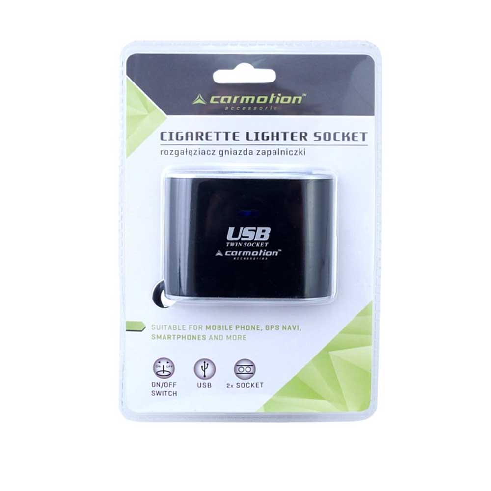 2 csatlakozós szivargyújtó elosztó 12/24V