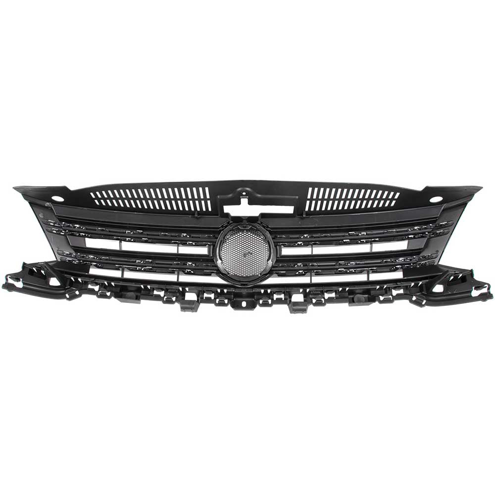 VW Tiguan Van hűtőrács (fekete/króm – első, középső) 2011-2018