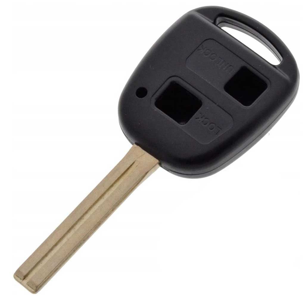 Fekete színű, 2 gombos Lexus kulcs, kulcsház.