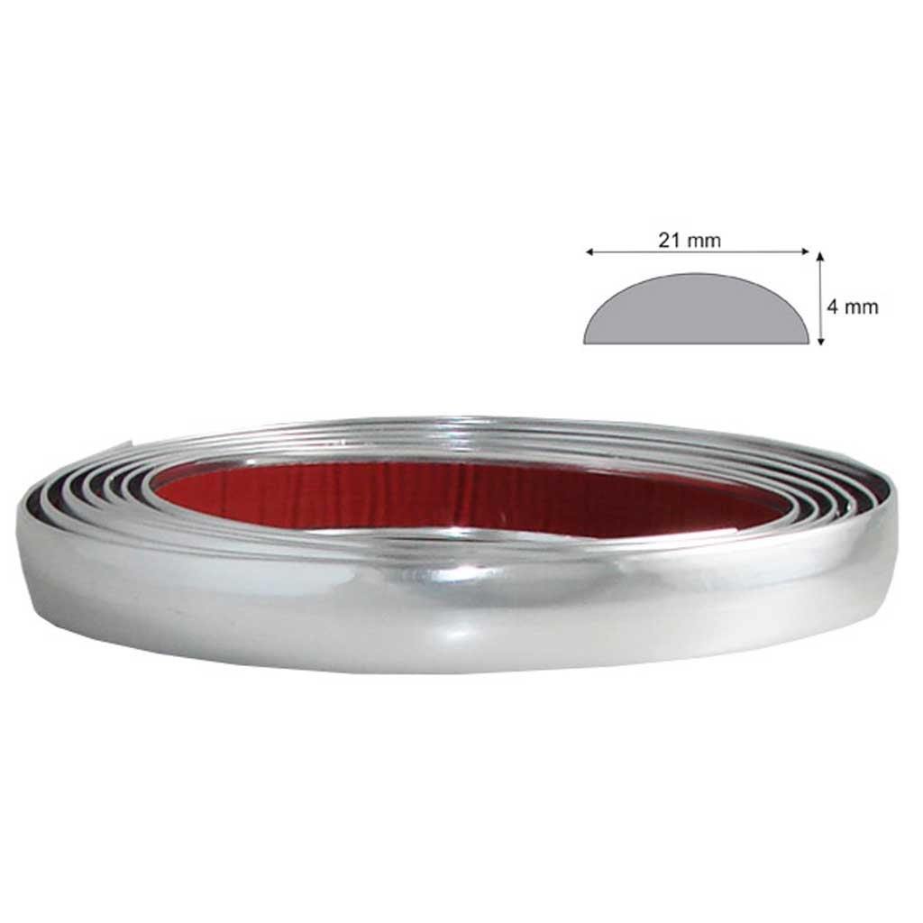 Króm színű díszcsík, 21mmx5m