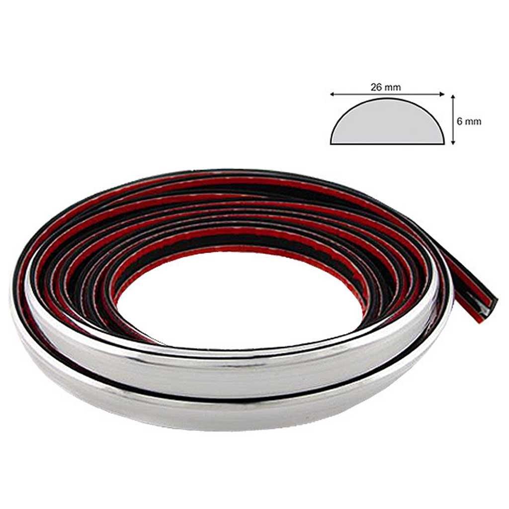 Króm színű díszcsík, 26mmx5m