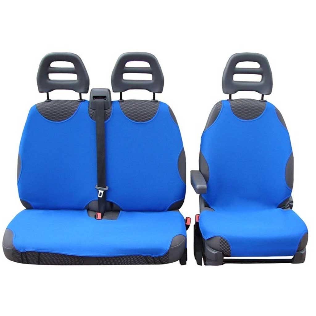 Kék furgon, kisteherautó üléshuzat. 3 részes trikó.