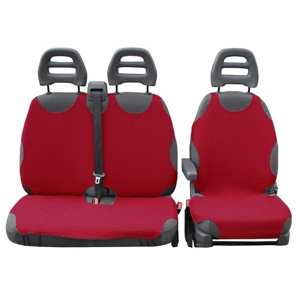 Piros furgon, kisteherautó üléshuzat. 3 részes trikó.