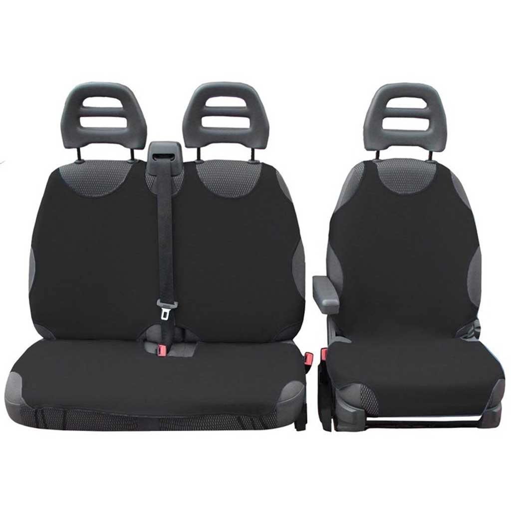 Sötét szürke 3 részes trikó üléshuzat.