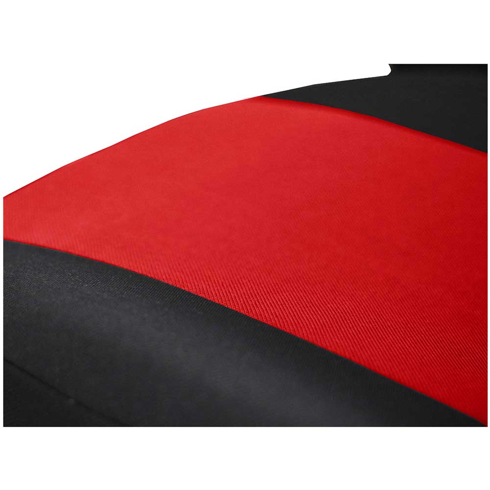 Caro típusú Univerzális 5 részes üléshuzat piros színben szövetből