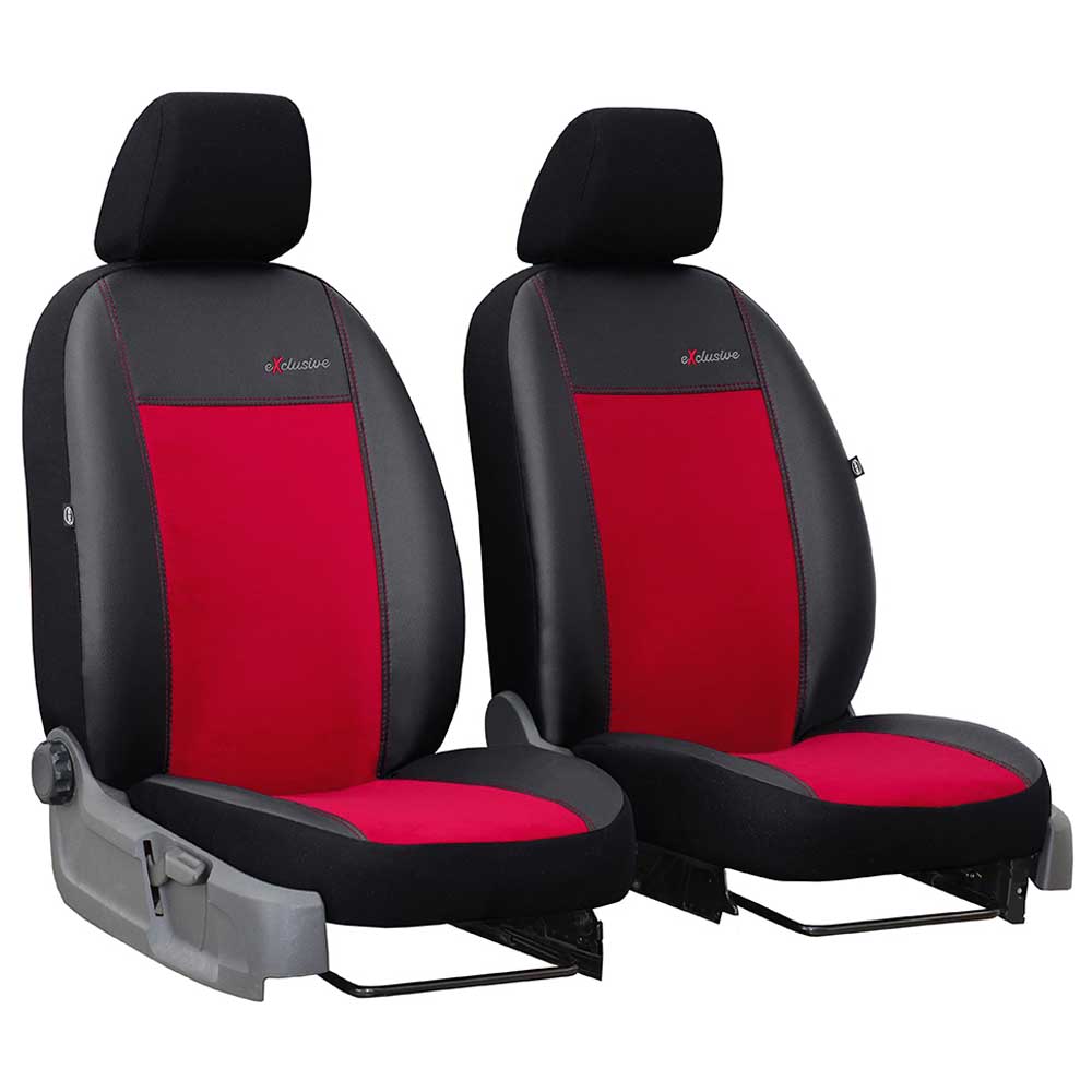 Exclusive Alkantara 1+1 Univerzális üléshuzat alcantara és ökológiai bőr anyagokból piros színben