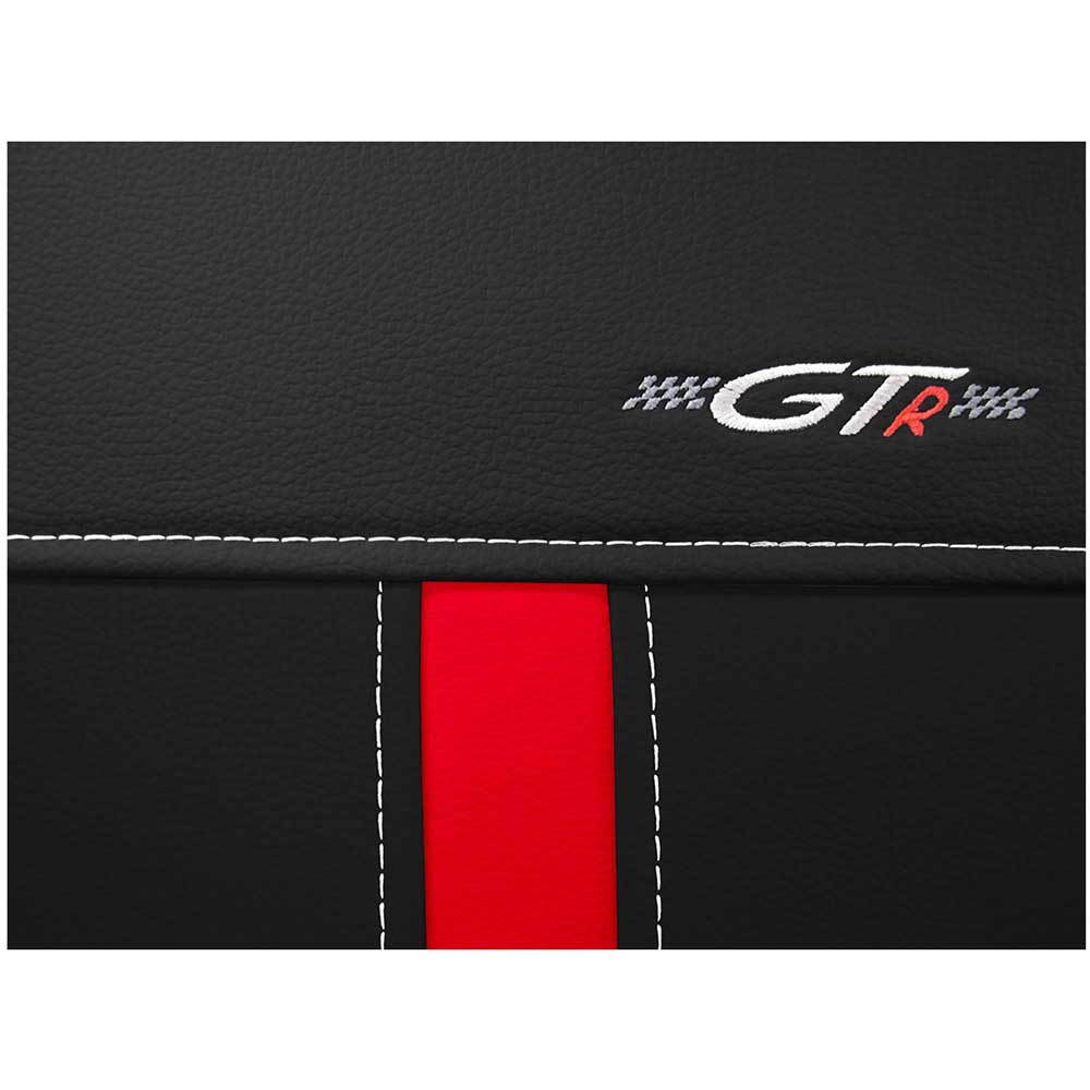 GTR Univerzális üléshuzat fekete-piros színben, ökológiai bőr és szövet anyagokból