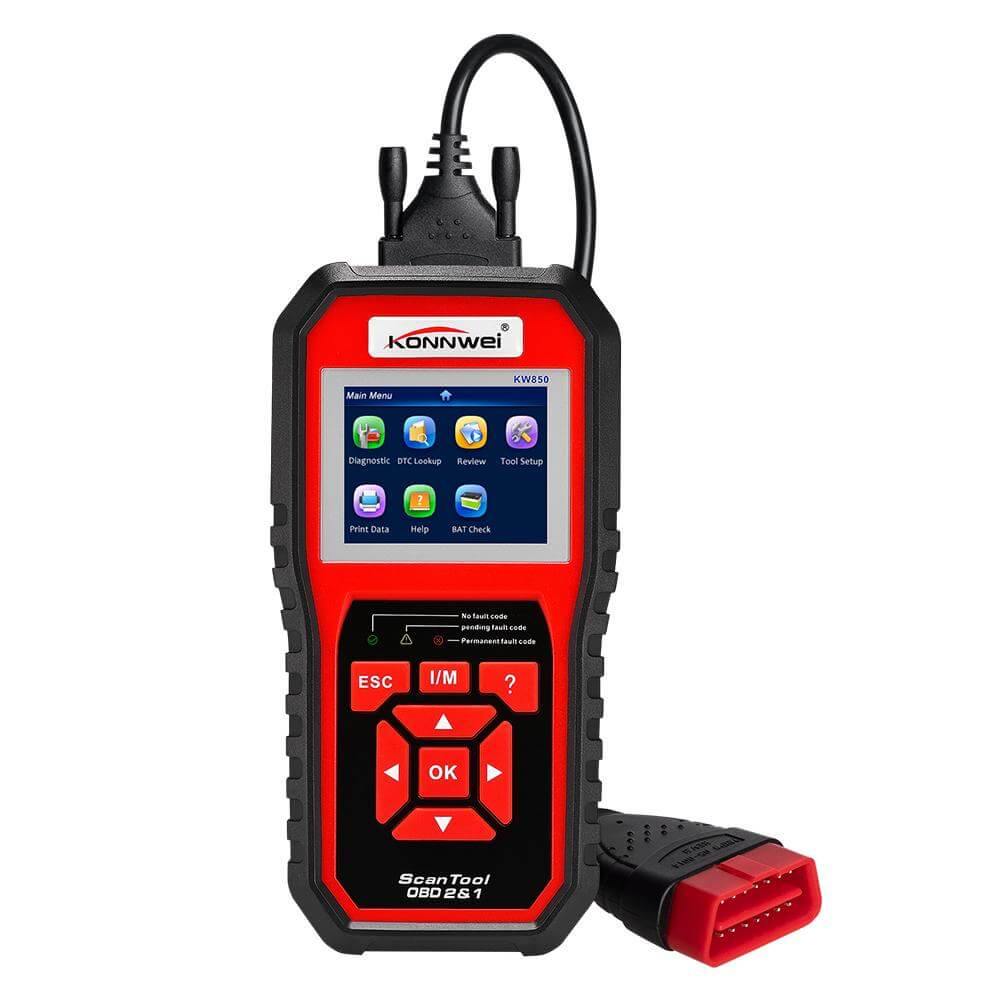 Konnwei KW850 OBD II hibakód olvasó, törlő diagnosztikai műszer