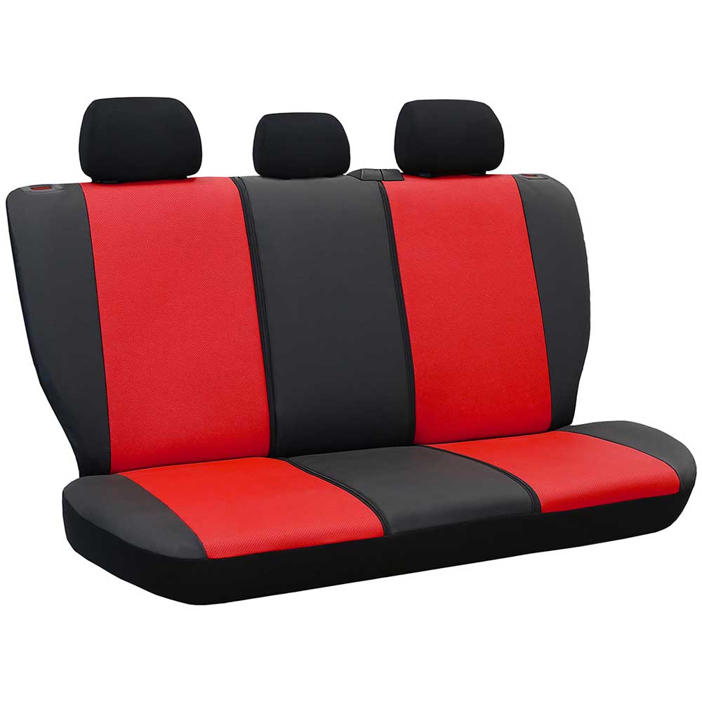 Perline Univerzális 5 részes üléshuzat piros színben bőrből