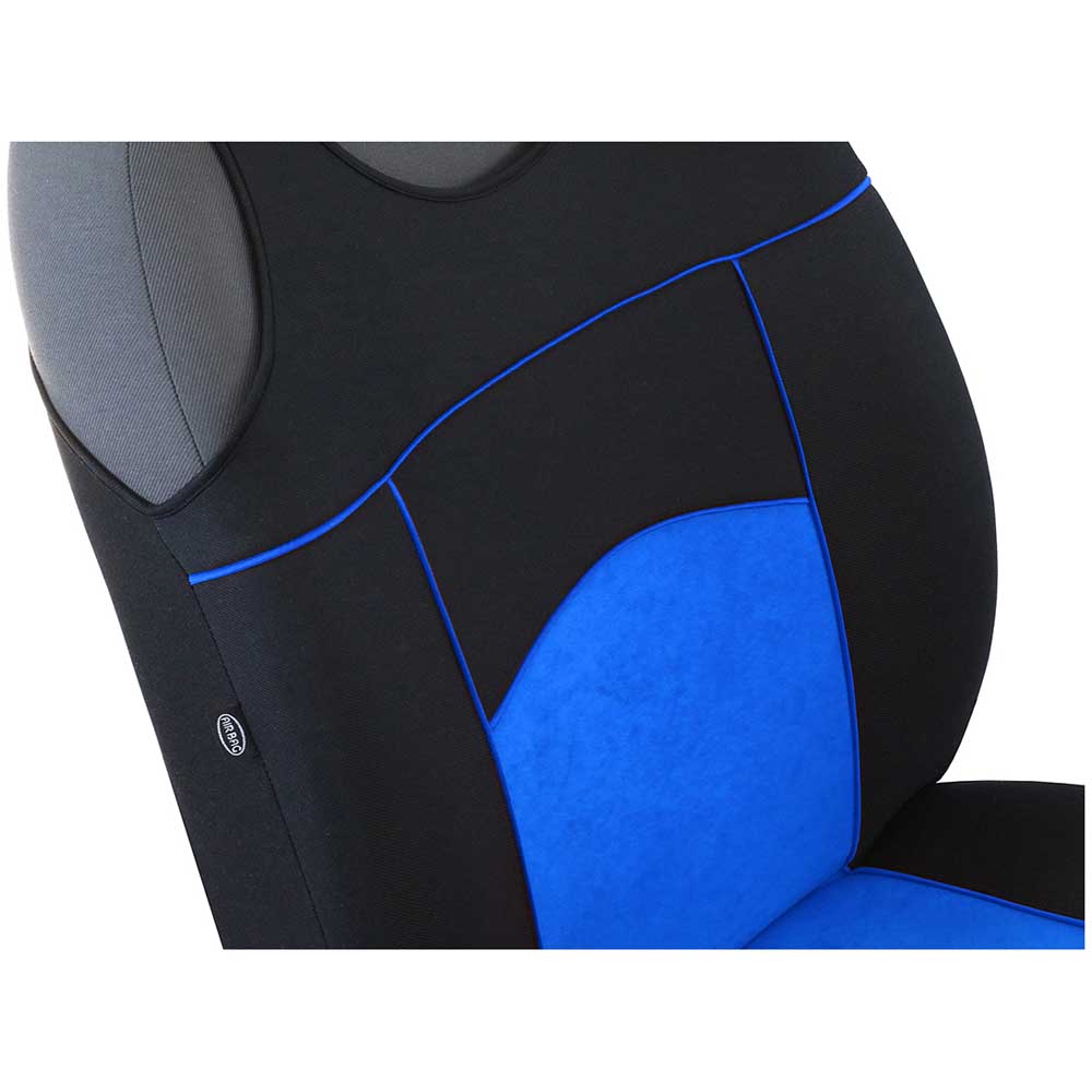 Tuning 100% Univerzális trikó üléshuzat kék színben velúr és szövet anyagokból