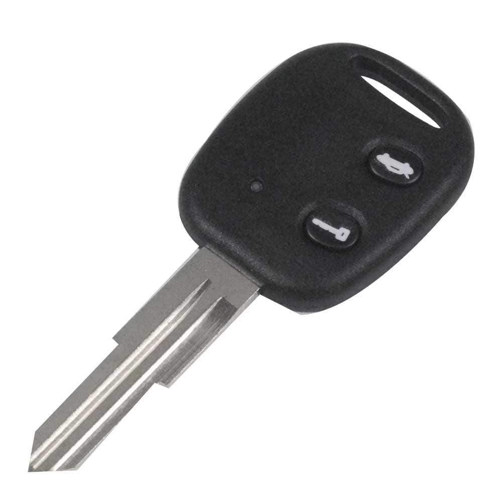 2 gombos, fekete színű Chevrolet kulcs, kulcsház nyers kulcsszárral.