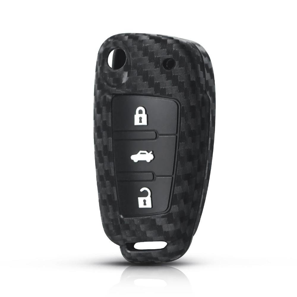 Audi 3 gombos prémium carbon mintás szilikon tok