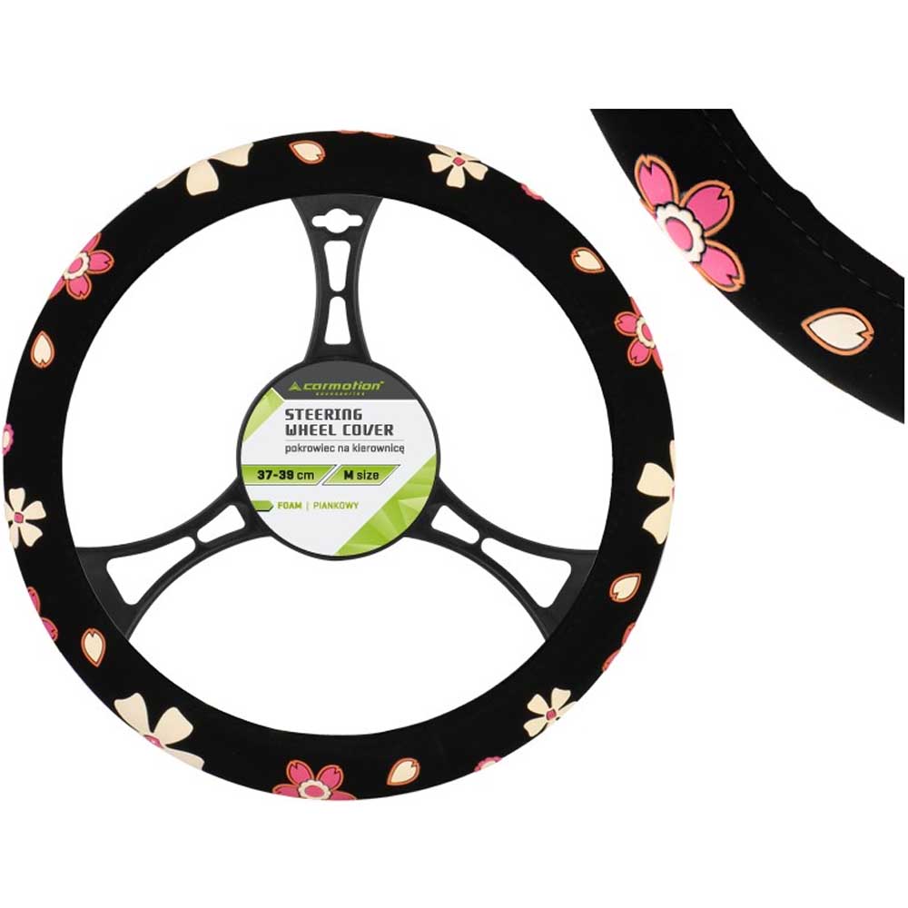 Csajos kormányvédő virágmintával