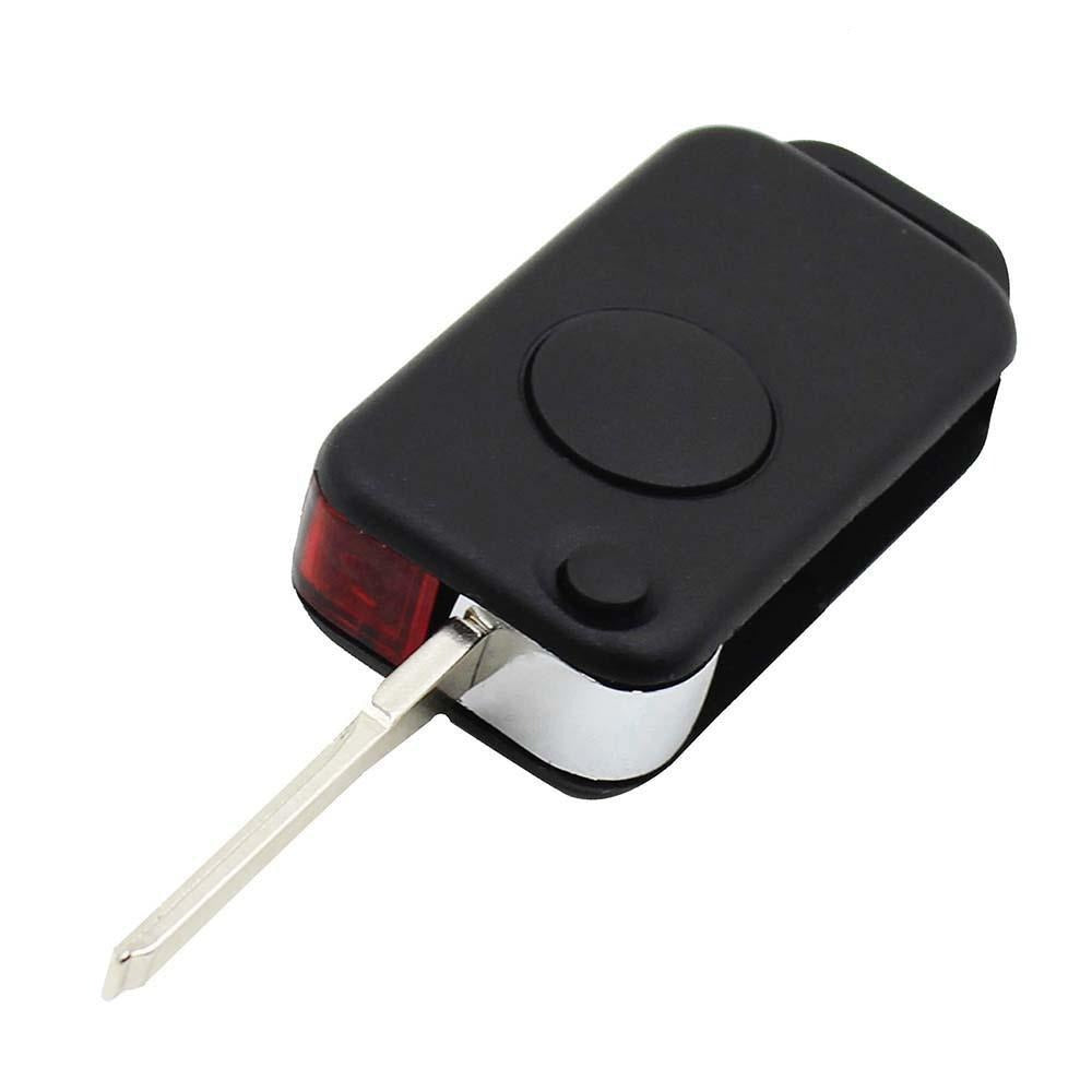 Fekete színű, 1 gombos Mercedes kulcsház.