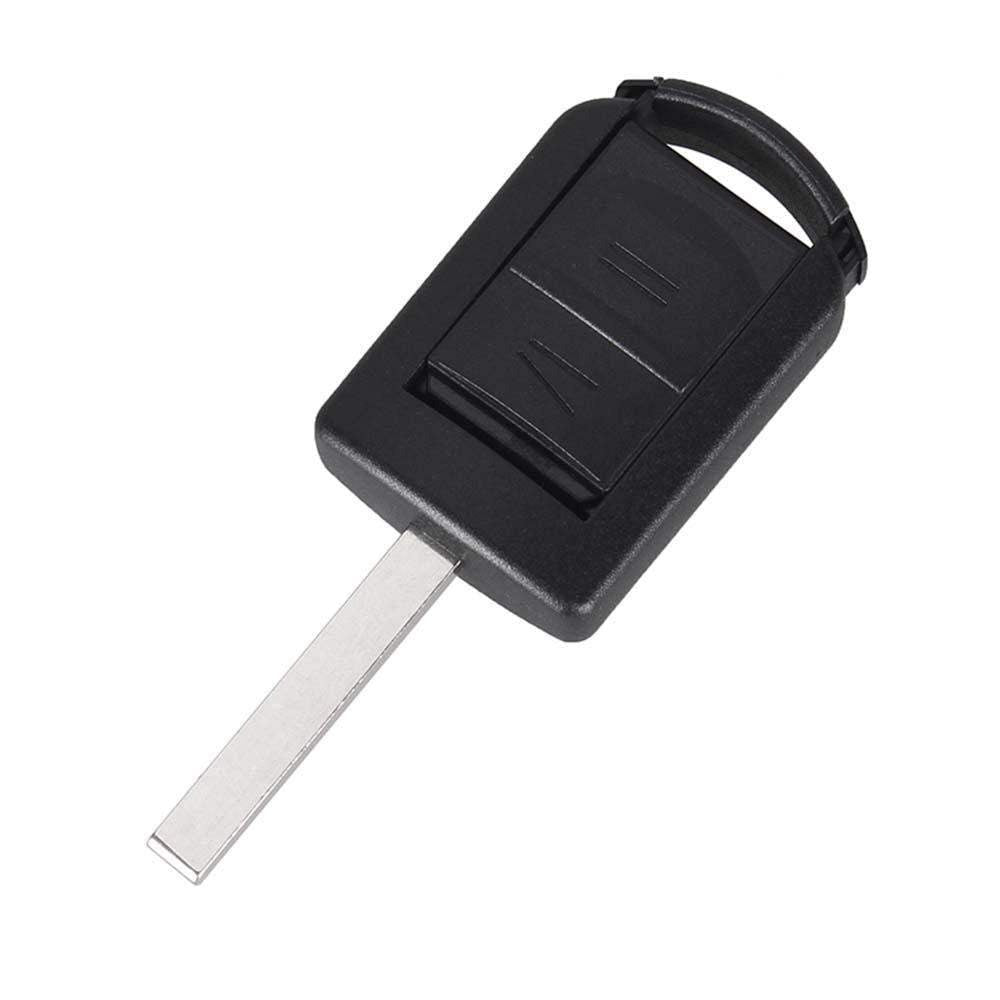 Fekete színű, 2 gombos Opel kulcs.