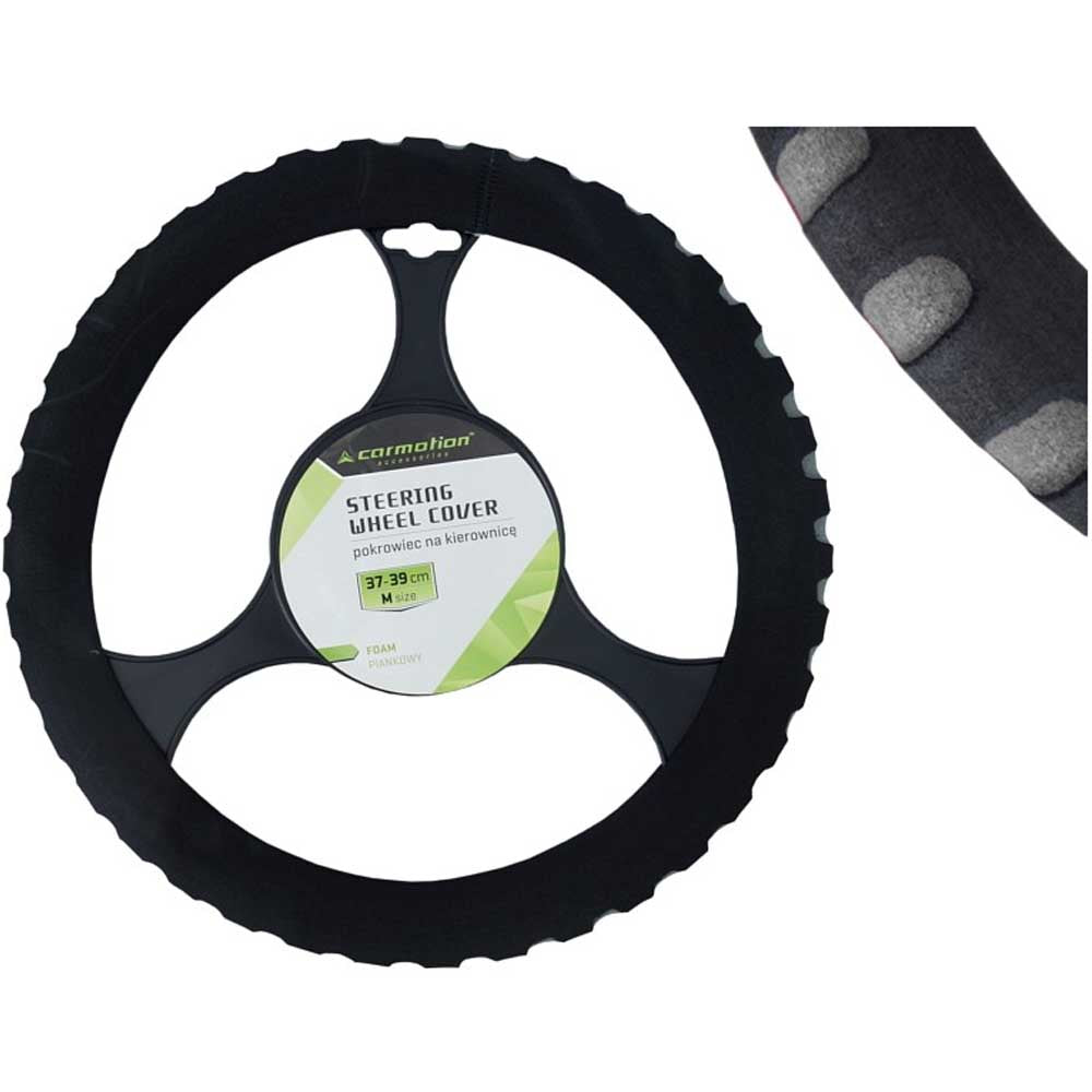 Szivacsos kormányvédő fekete-szürke színben