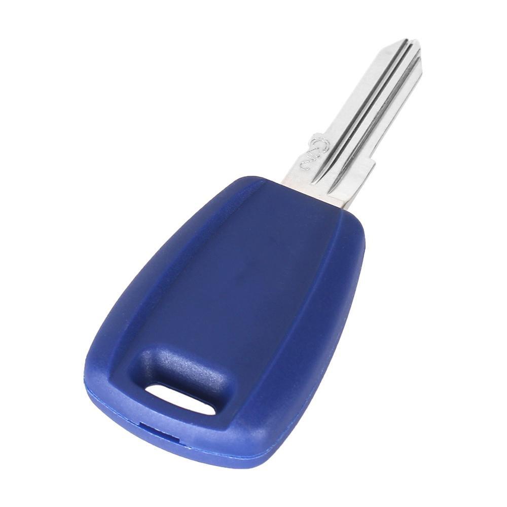 Kék színű, 1 gombos Fiat kulcs, kulcsház GT15R kulcsszárral.