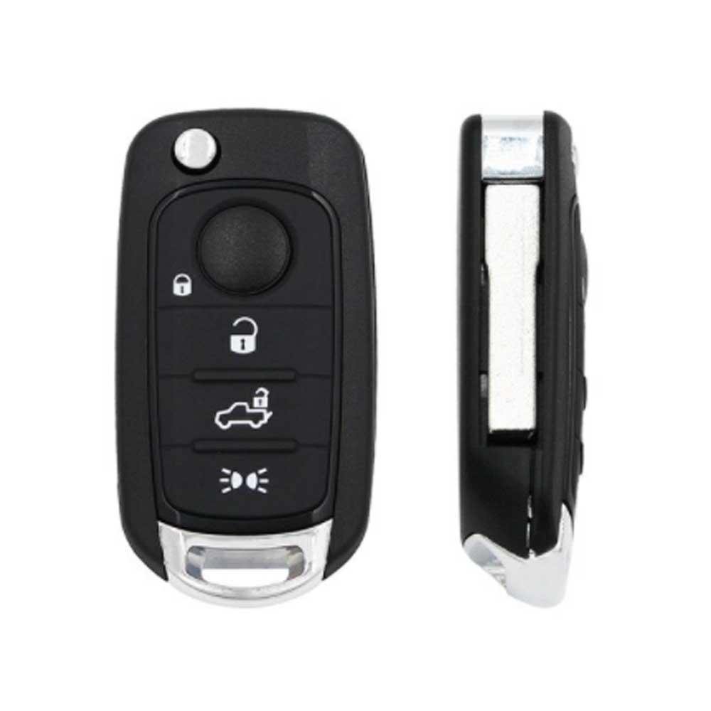Fekete színű, 4 gombos Fiat kulcsház, bicskakulcs.