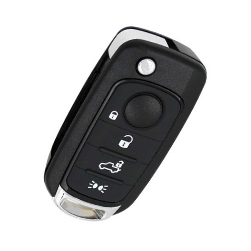 Fekete színű, 4 gombos Fiat kulcsház, bicskakulcs.