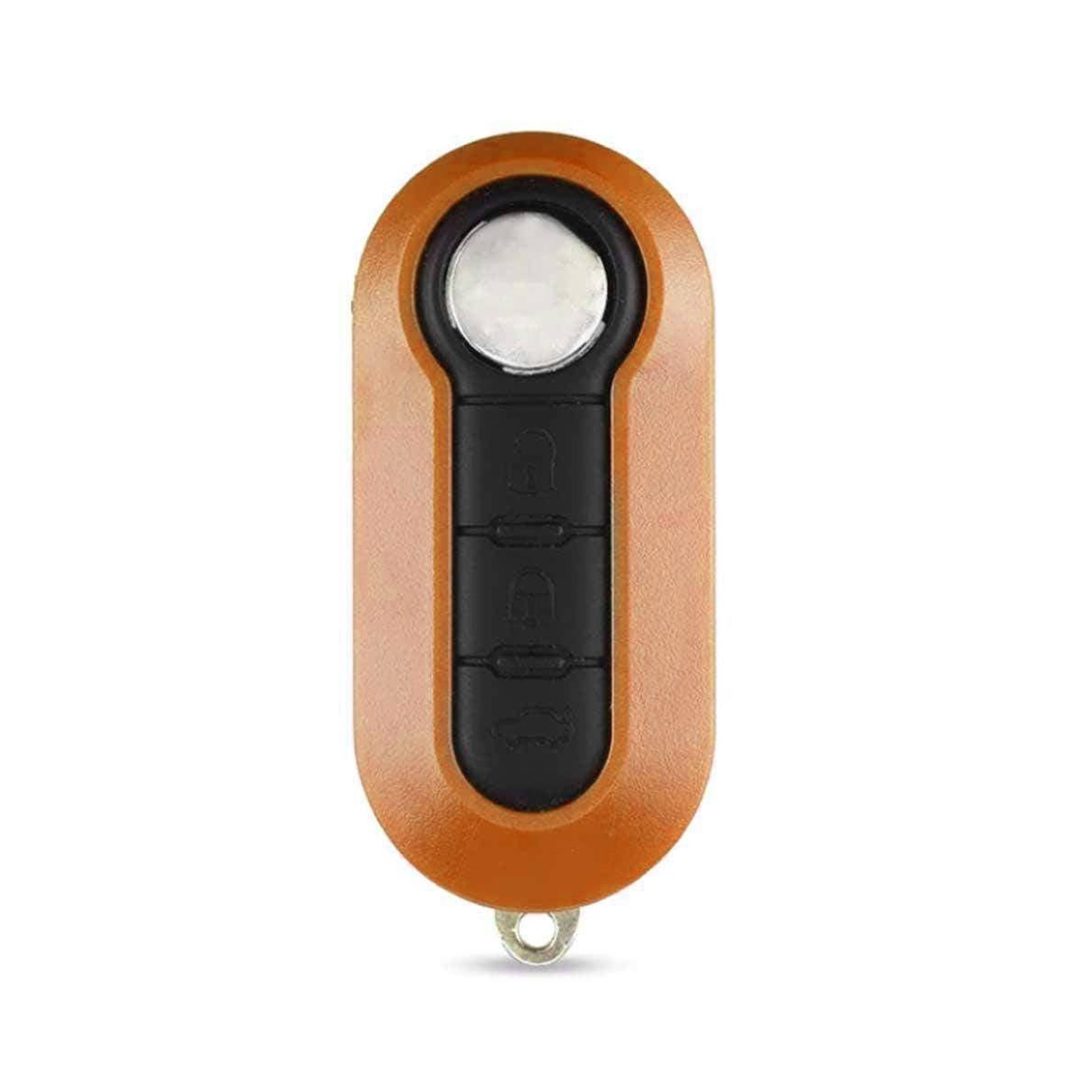 3 gombos, narancssárga színű Lancia bicskakulcs fekete színű gombsorral.