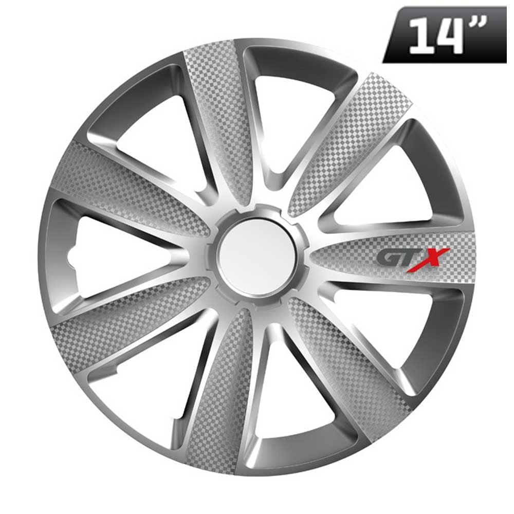 GTX Karbon 14" dísztárcsa szett ezüst színben