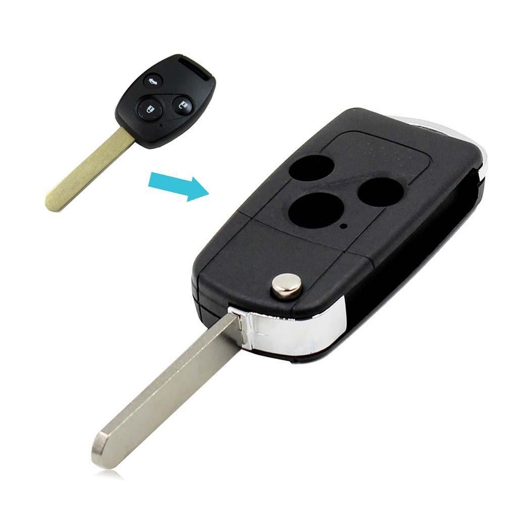 Honda bicskakulcs, honda 3 gombos bicska kulcs, honda kulcs ház átalakító,  honda 3 gombos bicskakulcs