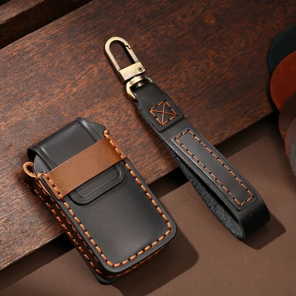 Honda bicskakulcs bőr tok 3 gombos fekete