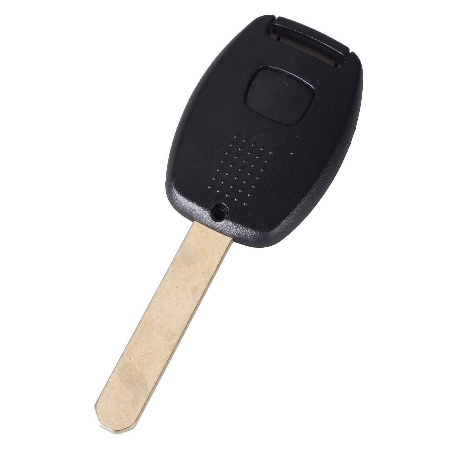 Fekete színű, 3 gombos Honda kulcs, kulcsház hátulja. Nyers kulcsszárral.